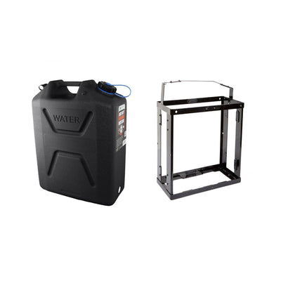 Wavian USA 5 Gal Plastic Water Jug Can with 5 Gal 20L Jerry Can Mounting System - VMInnovations