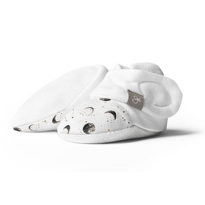 Goumikids Super Soft Organic Stay On Baby Gripper Boot Booties, 6-12M Many Moons - VMInnovations
