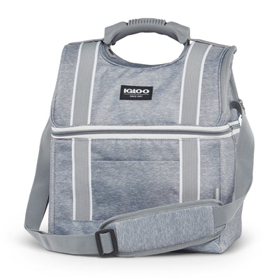 Igloo 22 Can Playmate Gripper Large Portable Lunchbox Soft Cooler Bag, Gray