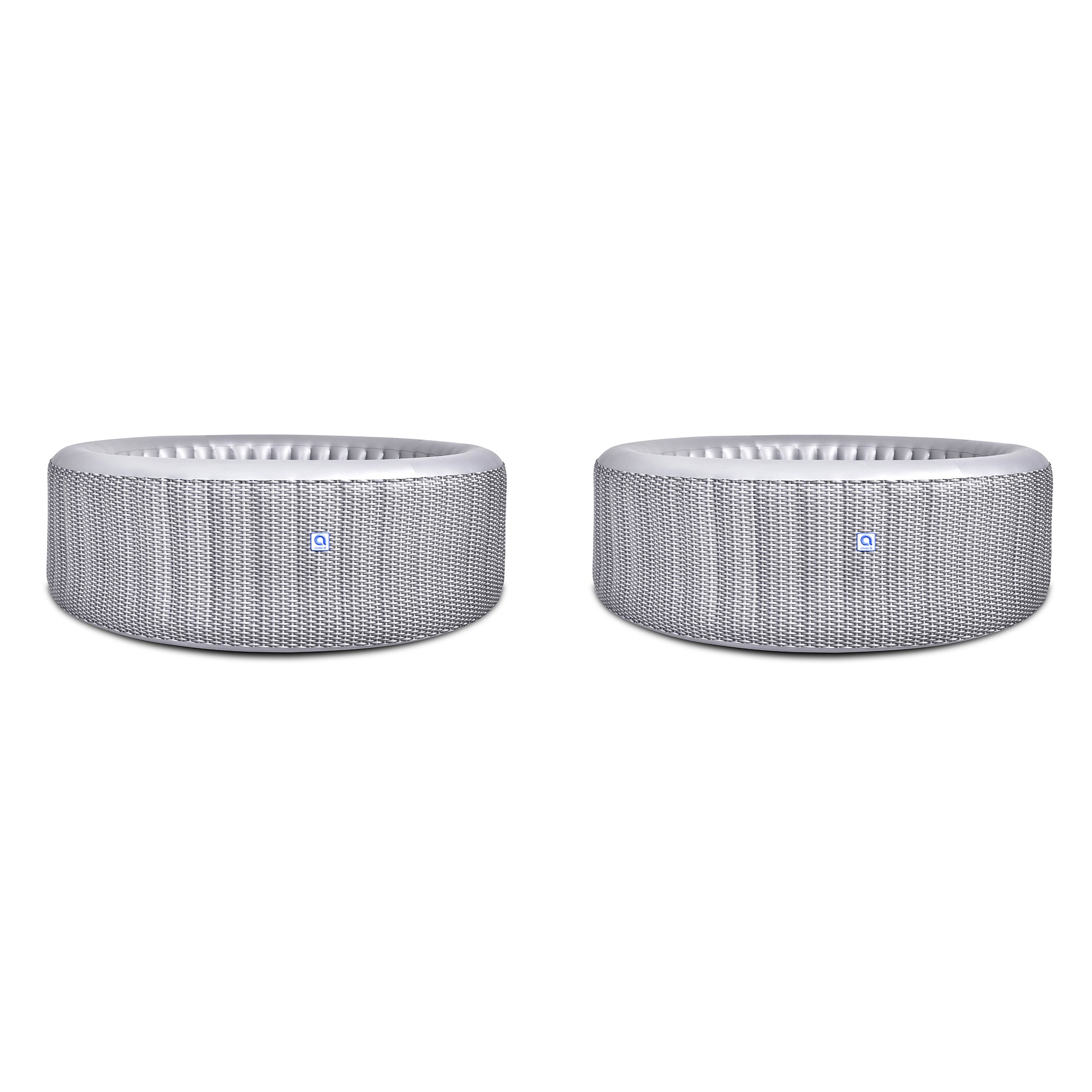 JLeisure Avenli 800L 53" 4 Person Inflatable Round Hot Tub Spa, Gray (2 Pack)