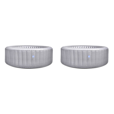 JLeisure Avenli 1,200L 63" 6 Person Inflatable Round Hot Tub Spa, Gray (2 Pack) - VMInnovations