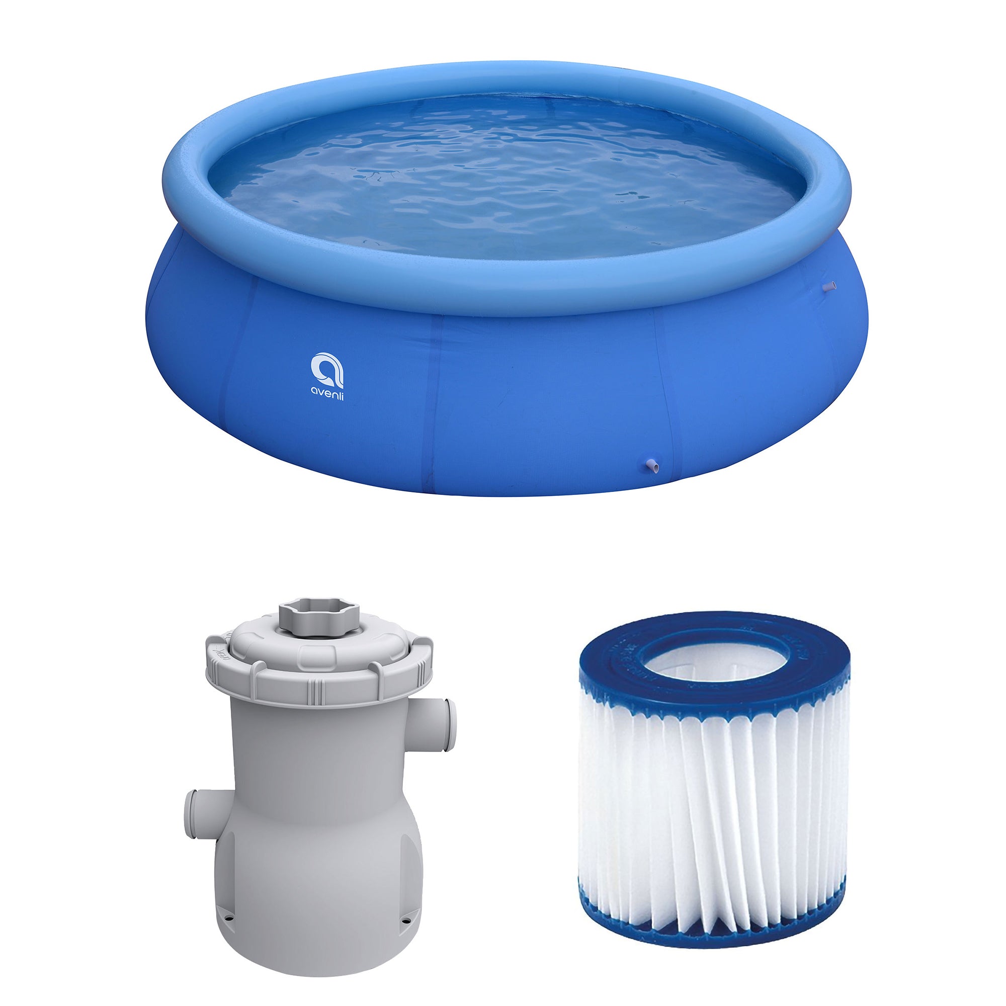 JLeisure 10'x30" Prompt Set Inflatable Pool w/CleanPlus Pump & Filter Cartridge - VMInnovations
