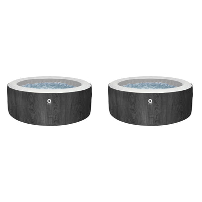 JLeisure Avenli 800L 53" 4 Person Inflatable Round Hot Tub Spa, Black (2 Pack)