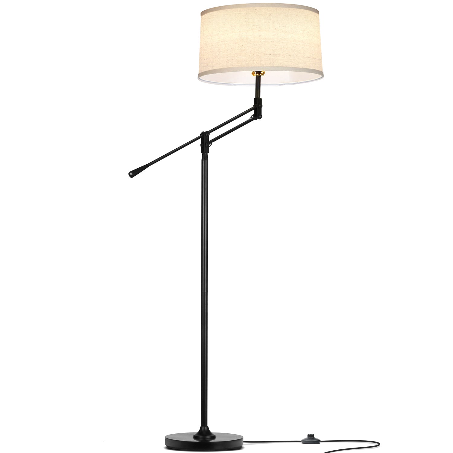 Brightech Ava Tall Standing Floor Lamp Pole w/ LED Light Bulb, Black (Used) - VMInnovations