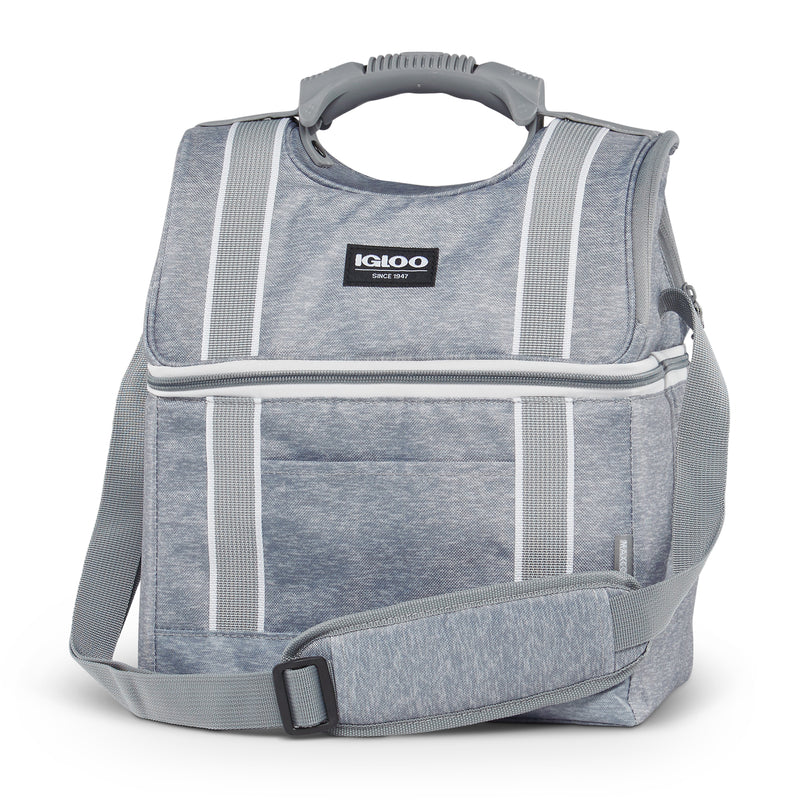 Igloo 22 Can Playmate Gripper Large Lunchbox Soft Cooler Bag, Gray (Open Box)