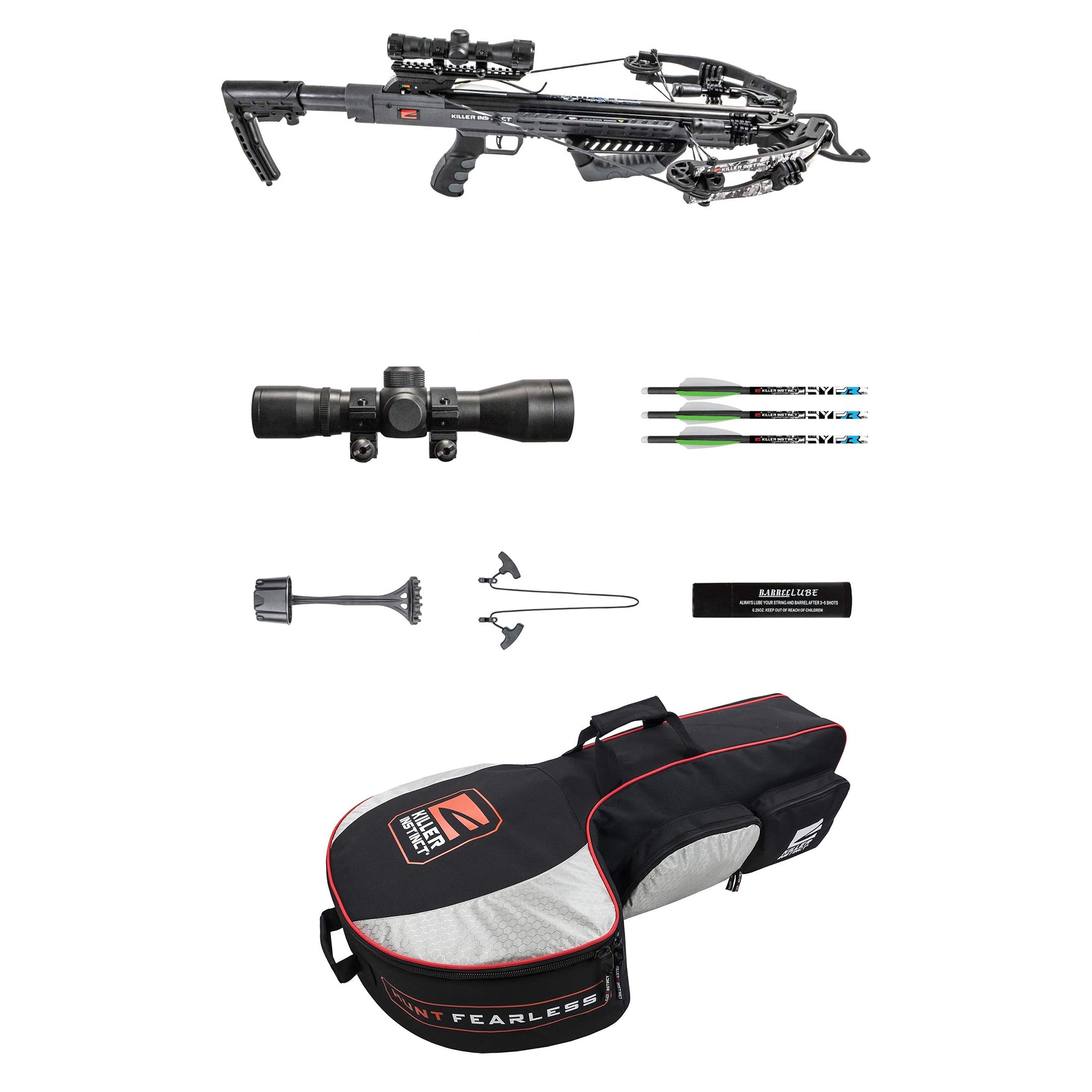 Killer Instinct Burner 415 Crossbow Bow Pro Package with Slayer Crossbow Case