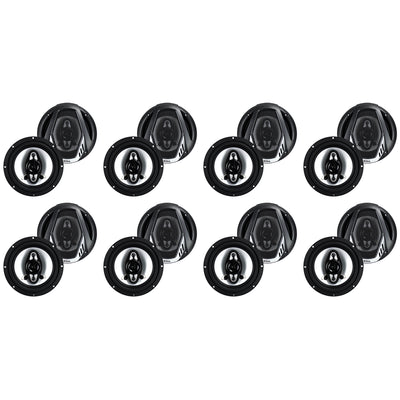 BOSS NX654 6.5" 400W 4-Way Car Audio Coaxial Speakers Stereo 4 Ohm (8 Pack) - VMInnovations