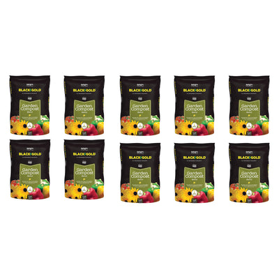 SunGro Black Gold Natural Organic Garden Compost Potting Mix, 1 Cu Ft (10 Pack)