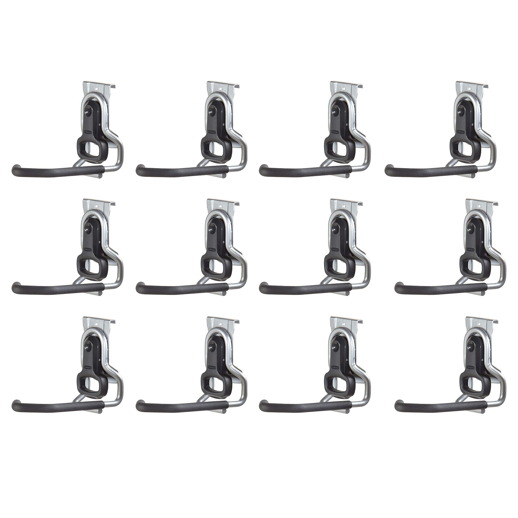 Rubbermaid Vertical FastTrack Hanging Wall Mount Hook Garage Organizer (12 Pack) - VMInnovations