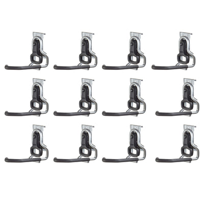 Rubbermaid Vertical FastTrack Hanging Wall Mount Hook Garage Organizer (12 Pack) - VMInnovations