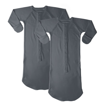 Goumikids Baby Sleep Gown Sleepsack Pajams, 0-3M & 3-6M Midnight (2 Pair) - VMInnovations
