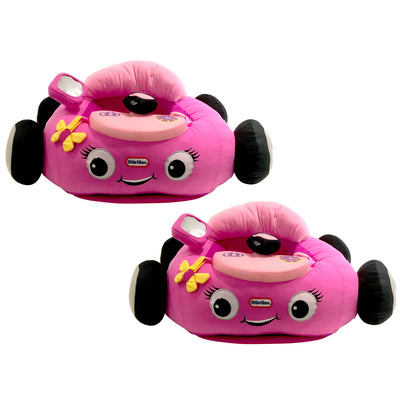 Little Tikes Cutie Coupe Plush Car Baby Toddler Lounger Seat, Pink Car (2 Pack) - VMInnovations