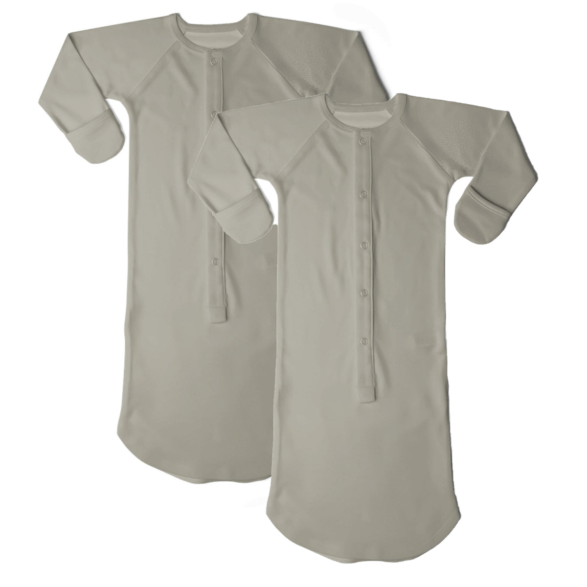 Goumikids Baby Sleep Gown Sleepsack Pajama Clothes, 0-3M & 3-6M Moss (2 Pair) - VMInnovations