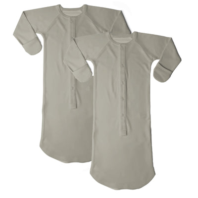 Goumikids Baby Sleep Gown Sleepsack Pajama Clothes, 0-3M & 3-6M Moss (2 Pair) - VMInnovations