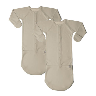 Goumikids Baby Sleep Gown Sleepsack Pajama Clothes, 0-3M & 3-6M Soybean (2 Pair) - VMInnovations
