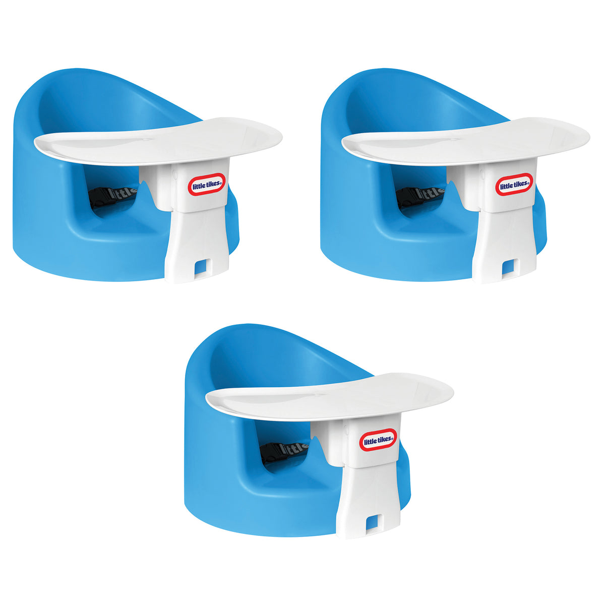 Little Tikes My First Seat Infant Foam Floor Chair with Feed Tray, Blue (3 Pack) - VMInnovations