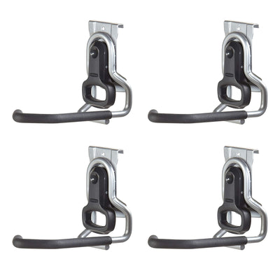 Rubbermaid FastTrack Garage Storage Vertical Hanger Wall Hook Bike Rack (4 Pack) - VMInnovations