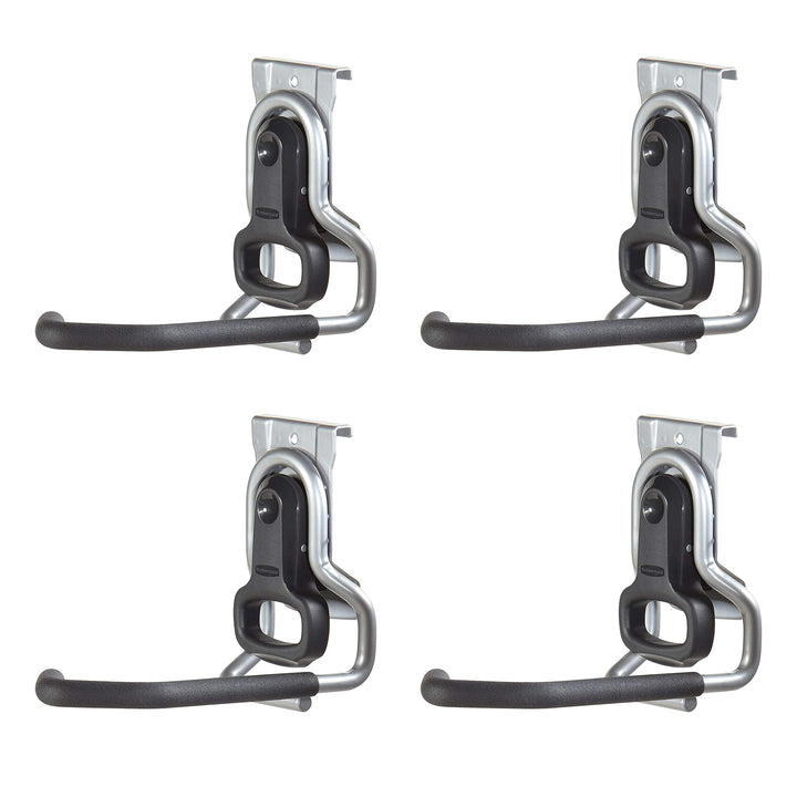 Rubbermaid FastTrack Garage Storage Vertical Hanger Wall Hook Bike Rack (4 Pack)