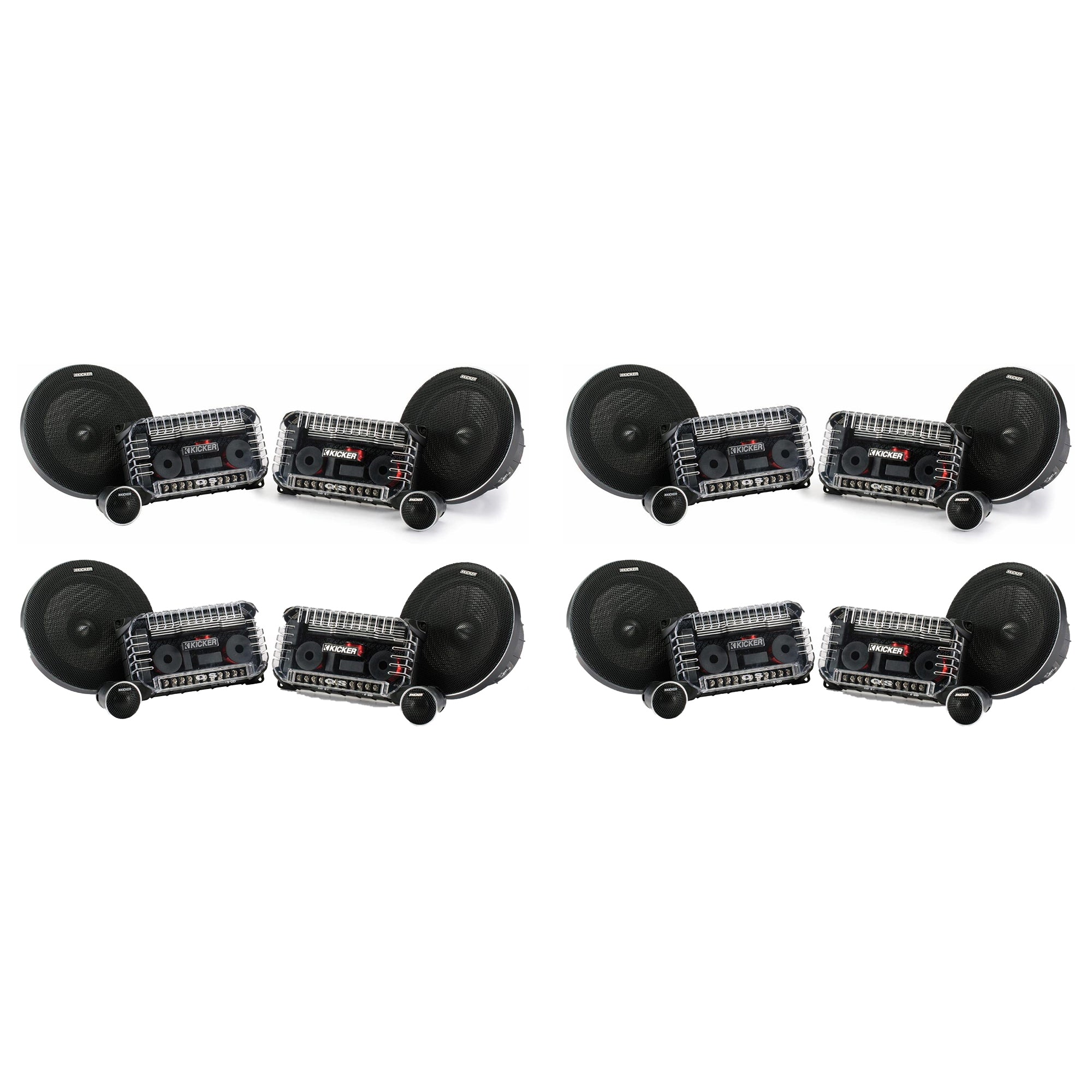 Kicker QS Series Q-Class Matched Audio Component System, 6.75", Pair (4 Pack) - VMInnovations