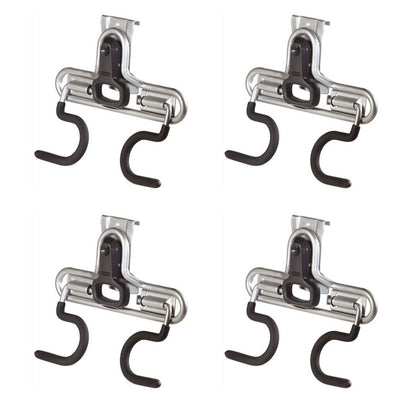Rubbermaid FastTrack Wall S Hook 2 Handle Tool Storage Organizer Rack (4 Pack) - VMInnovations