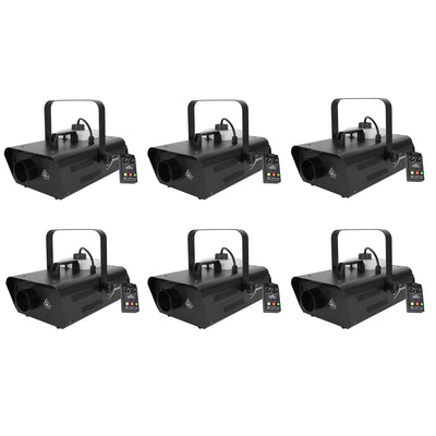 Chauvet DJ H1302 Hurricane Smoke Fog Machine Party Fogger with Remote (6 Pack)
