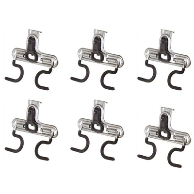 Rubbermaid FastTrack Wall S Hook 2 Handle Tool Storage Organizer Rack (6 Pack)