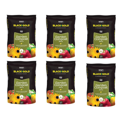 SunGro Black Gold Natural Organic Garden Compost Potting Mix, 1 Cu Ft (6 Pack) - VMInnovations