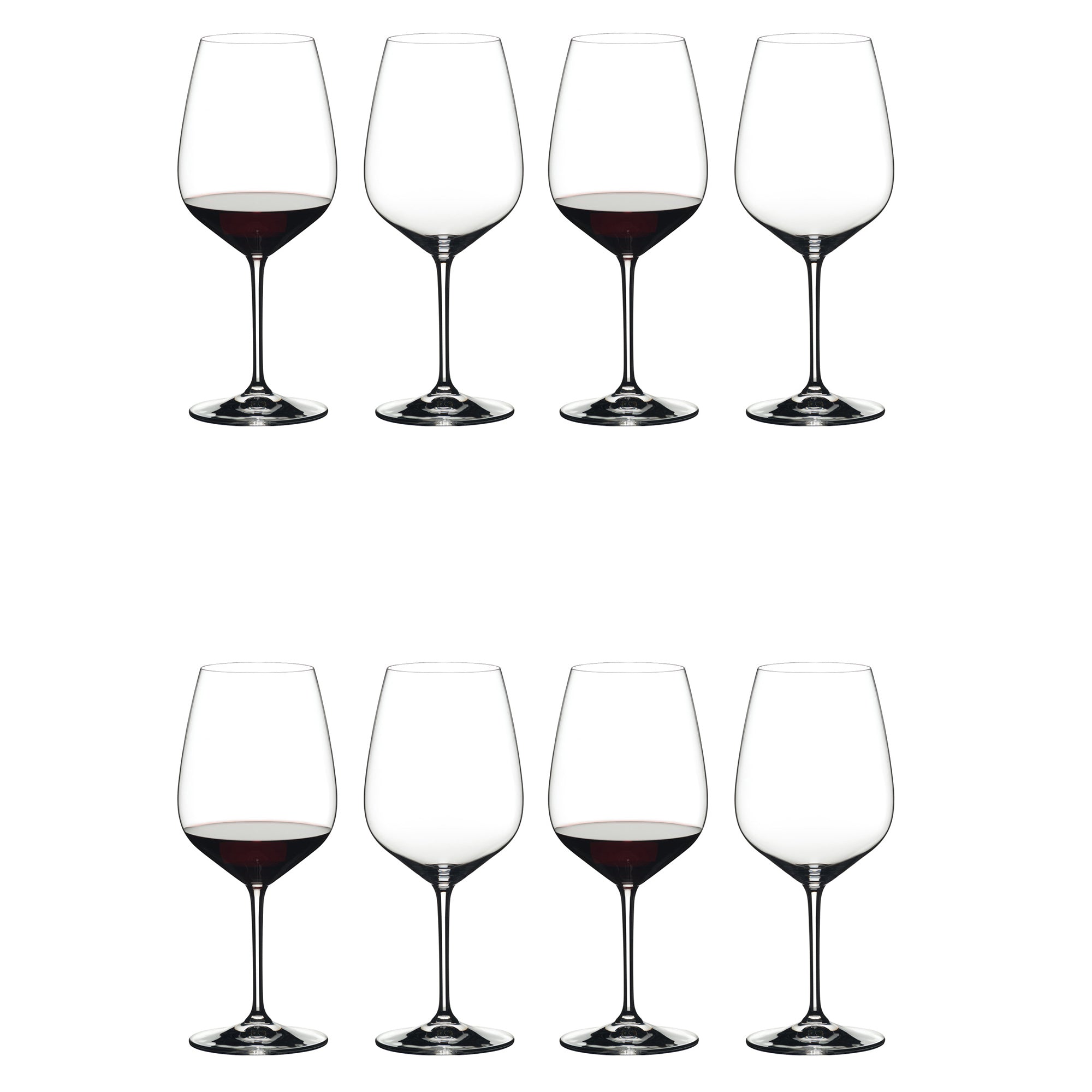 Riedel Heart to Heart Crystal Dishwasher Safe Cabernet Red Wine Glass (8 Pack) - VMInnovations