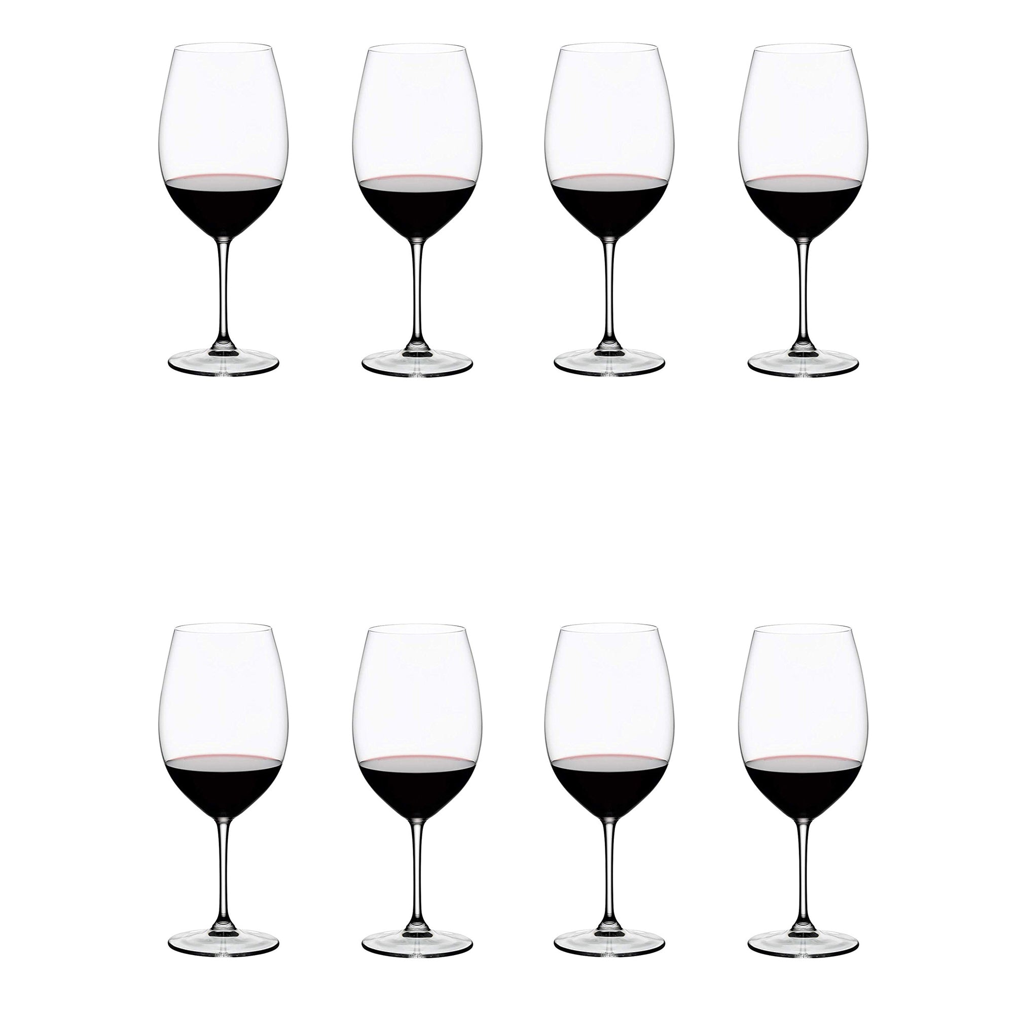 Riedel Vinum Bordeaux Grand Cru Crystal Red Wine Glass, 33.86 Ounce (8 Pack) - VMInnovations