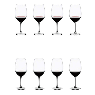 Riedel Vinum Bordeaux Grand Cru Crystal Red Wine Glass, 33.86 Ounce (8 Pack) - VMInnovations