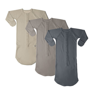 Goumikids Baby Sleep Gown Organic Sleepsack PJ Clothes, 3-6M Multicolor (3 Pair) - VMInnovations