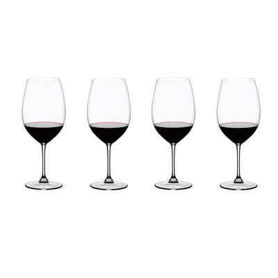 Riedel Vinum Bordeaux Grand Cru Crystal Red Wine Glass, 33.86 Ounce (4 pack) - VMInnovations