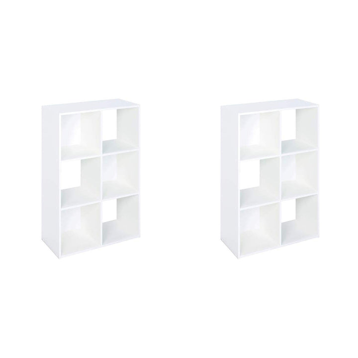 Closetmaid Decorative Home 6-Cube Cubeicals Organizer Storage, White (2 Pack)