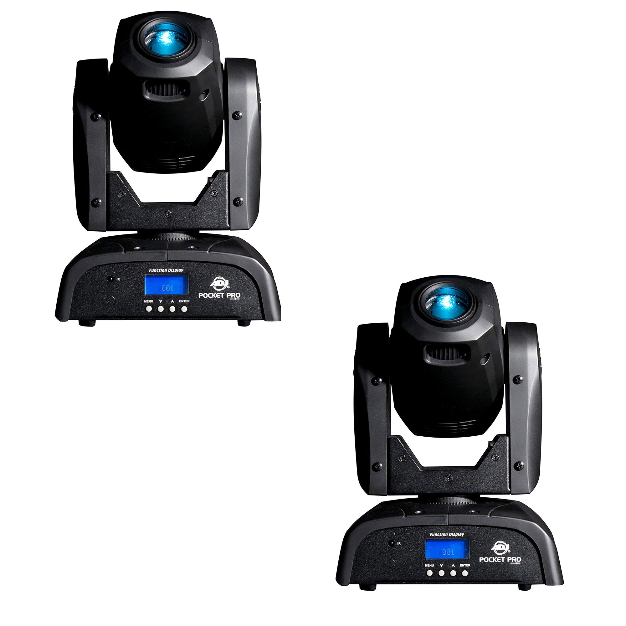 ADJ POCKET PRO 25W LED Mini Compact Spot Moving Head Light w/ 7 Colors (2 Pack) - VMInnovations