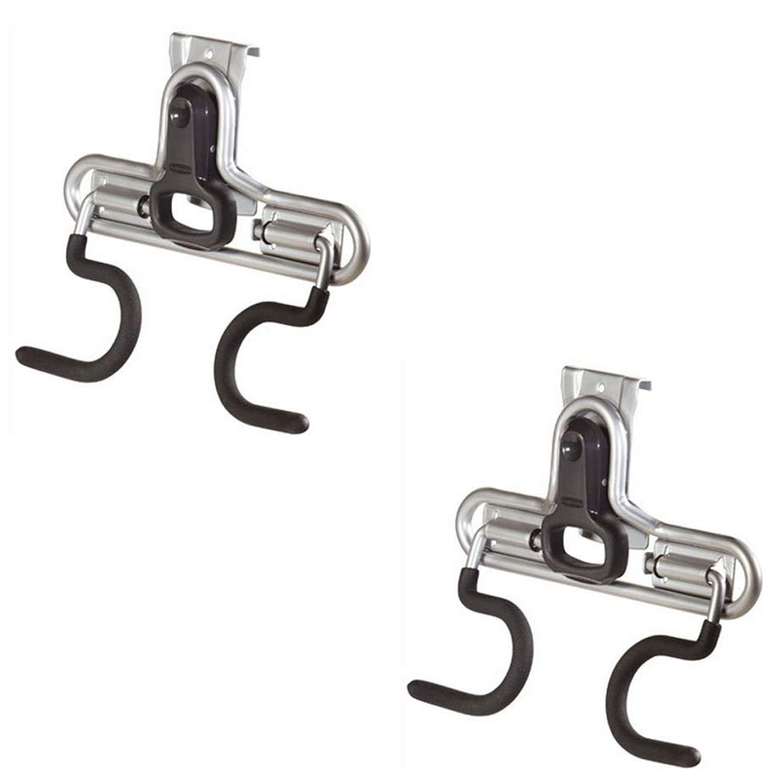 Rubbermaid FastTrack Wall S Hook 2 Handle Tool Storage Organizer Rack (2 Pack) - VMInnovations