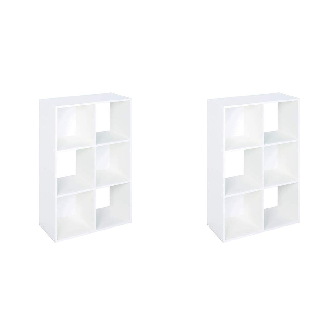 Closetmaid Decorative Home 6-Cube Cubeicals Organizer Storage, White (2 Pack)