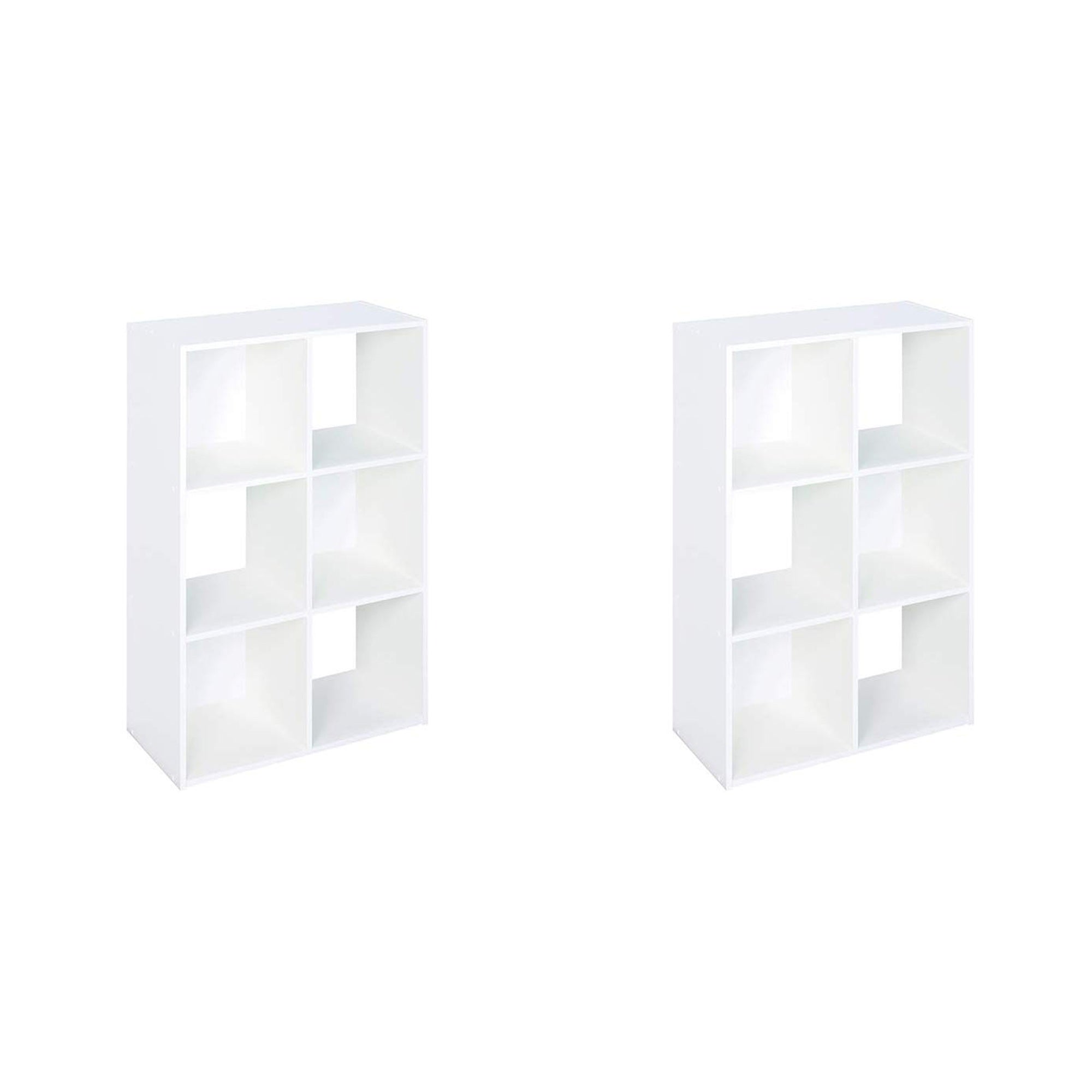 Closetmaid Decorative Home 6-Cube Cubeicals Organizer Storage, White (2 Pack)