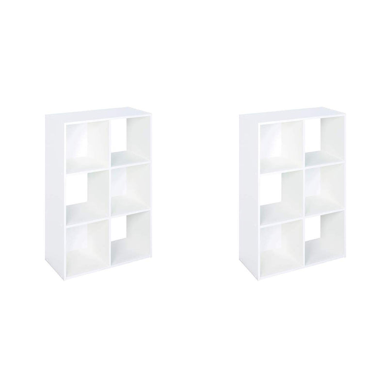 Closetmaid Decorative Home 6-Cube Cubeicals Organizer Storage, White (2 Pack)