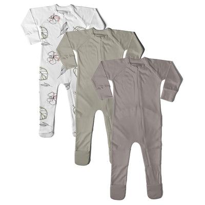 Goumikids Unisex Baby Footie Pajamas Organic Sock Sleep Clothes, 9-12M (3 Pair) - VMInnovations