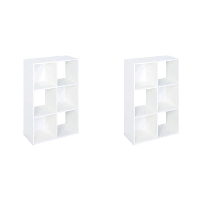 Closetmaid Decorative Home 6-Cube Cubeicals Organizer Storage, White (2 Pack) - VMInnovations