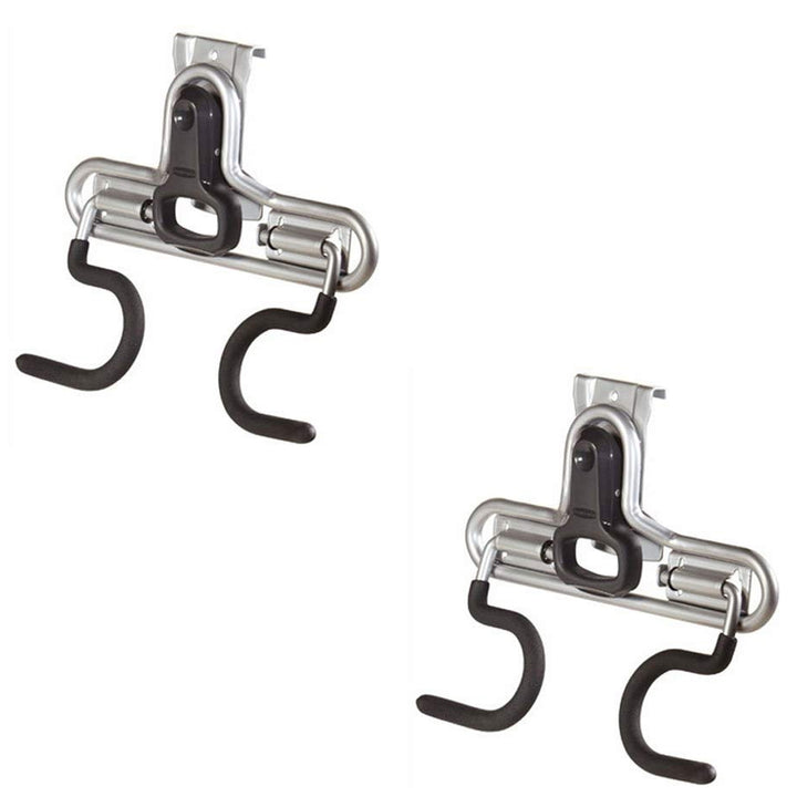 Rubbermaid FastTrack Wall S Hook 2 Handle Tool Storage Organizer Rack (2 Pack)