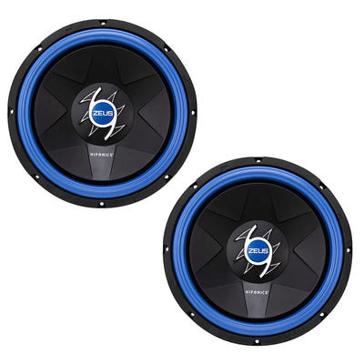 Hifonics ZG12D4 Zeus Gamma 12" 800 Watt Max Power Car Audio Subwoofer (2 Pack)