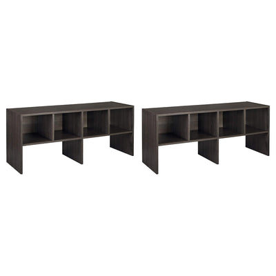ClosetMaid 508200 Shelf Organizer w/ Shoe Rack & Cube Storage, Espresso (2 Pack) - VMInnovations