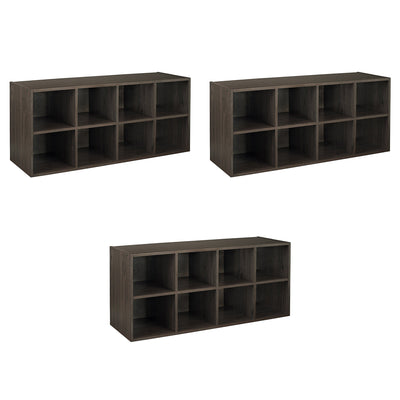 ClosetMaid 8 Box Cube Closet Shoe Organizing Storage Station, Espresso (3 Pack)