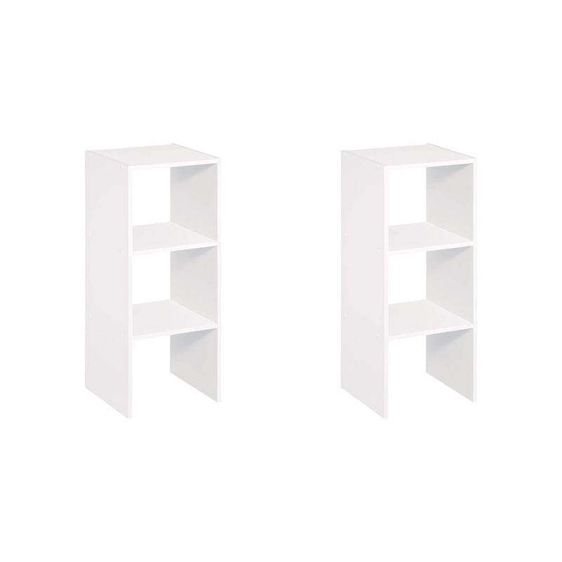 ClosetMaid Decorative Home Stacking 31" 2-Cube Organizer Storage, White (2 Pack)