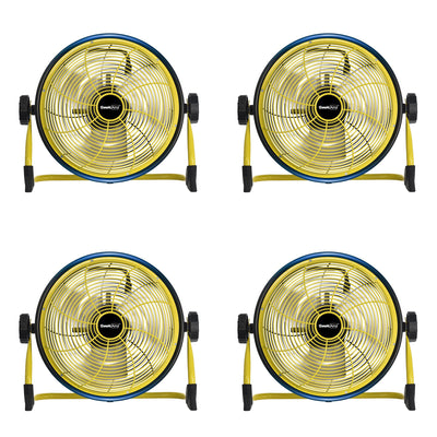 Geek Aire Outdoor Floor Fan 12" Cordless Variable Speed Rechargeable (4 Pack) - VMInnovations