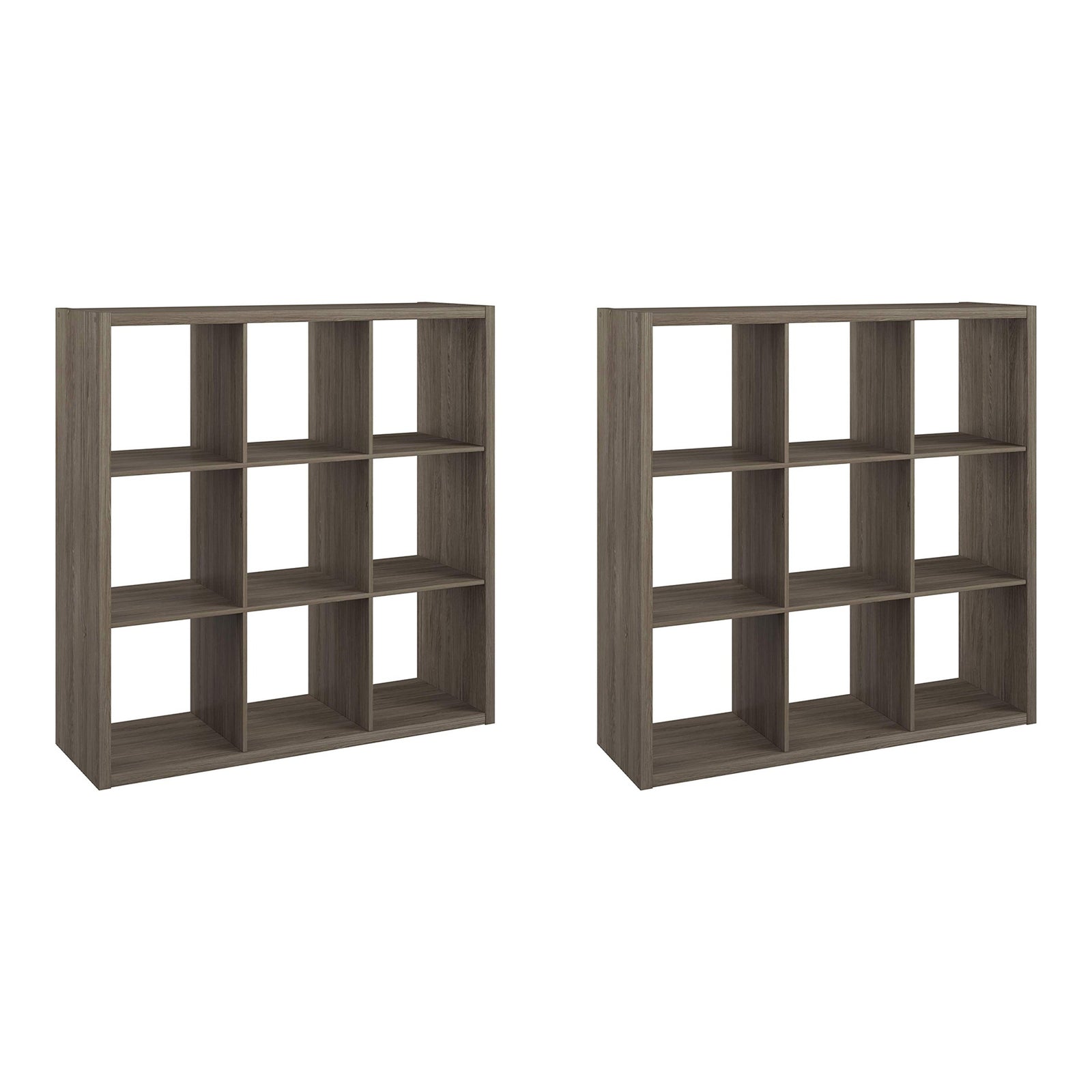 ClosetMaid Decorative Bookcase 9-Cube Storage Organizer, Graphite Gray (2 Pack) - VMInnovations