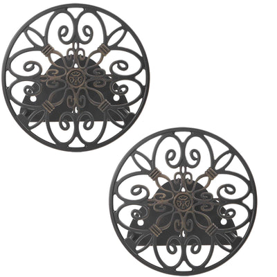 Liberty Garden Products Decorative 125 Foot Hose Wall Mount Butler (2 Pack) - VMInnovations