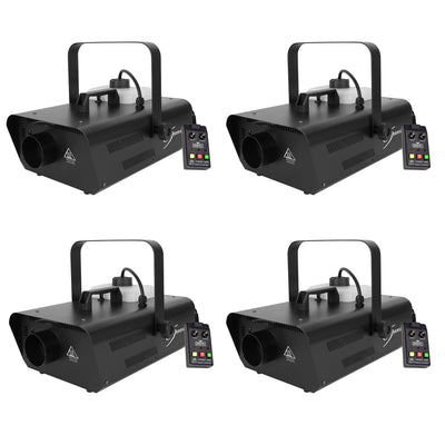 Chauvet DJ H1302 Hurricane Smoke Fog Machine Party Fogger with Remote (4 Pack)