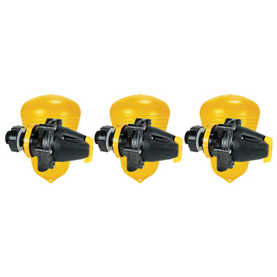 Jobe Valves Megaflow Water Tank Float Valve, 3/4 Inch, Yellow/Black (3 Pack)